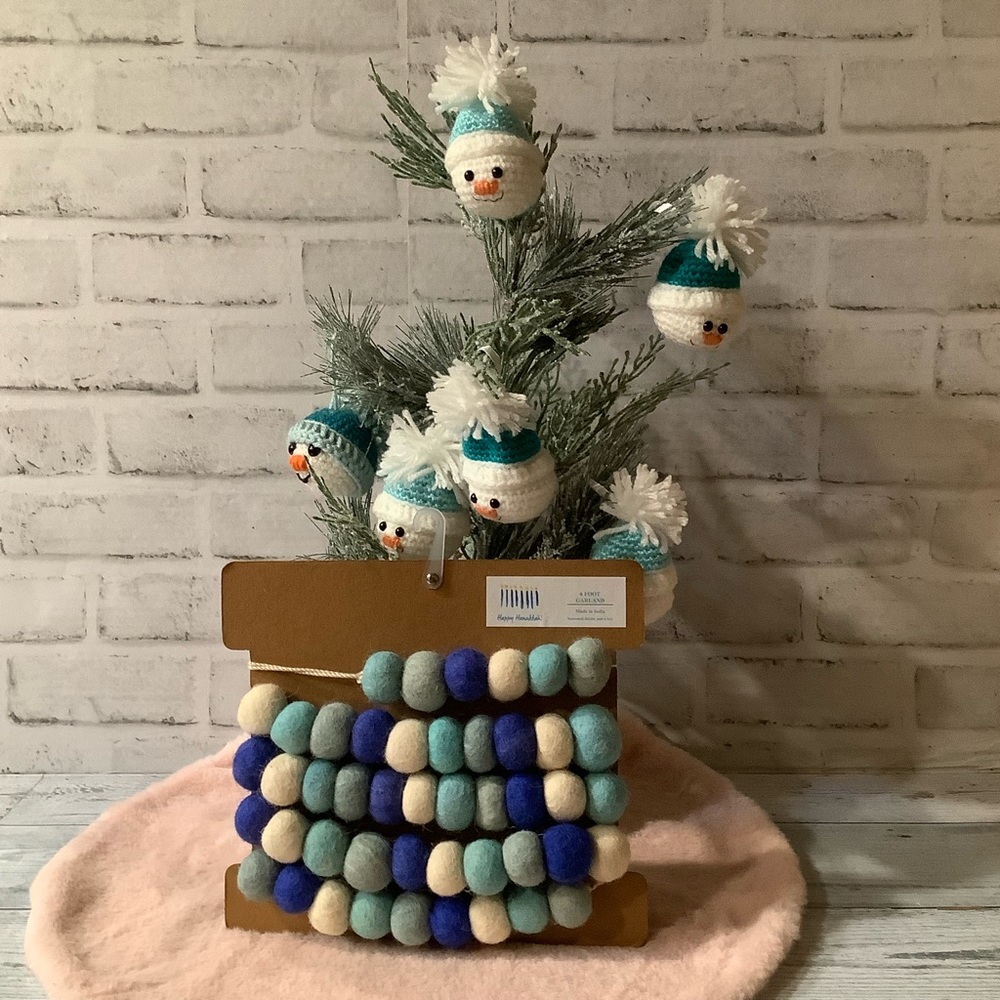 Happy Hanukkah 6’ Pom Pom Garland